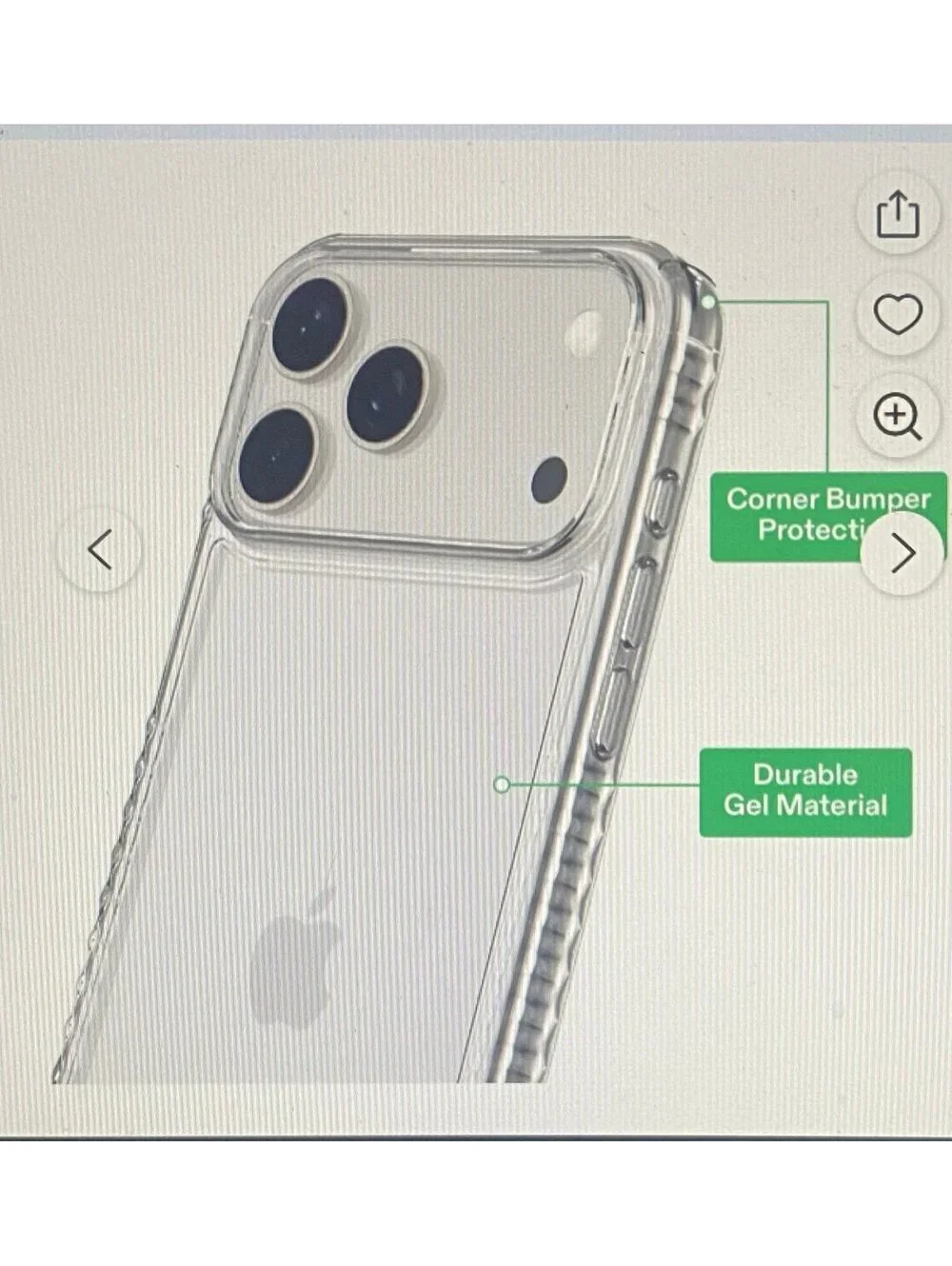 Onn Case for iPhone 17 Pro Max Clear